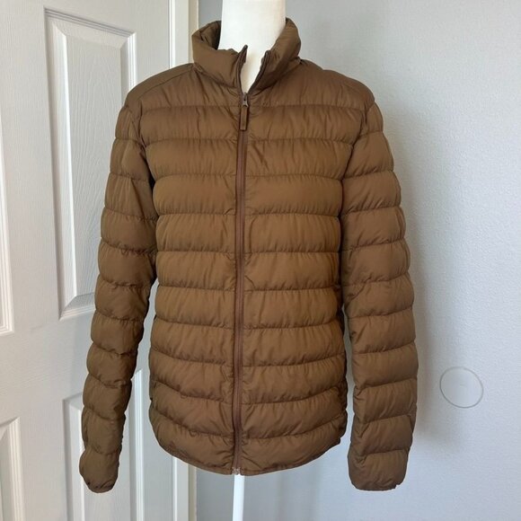 UNIQLO Down Lightweight Brown Puffer Jacket Size Medium - Picture 1 of 4